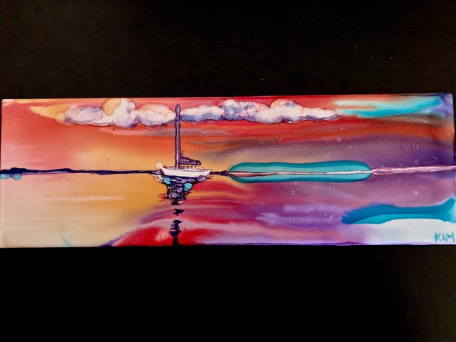 2019 Alcohol Ink on Tile