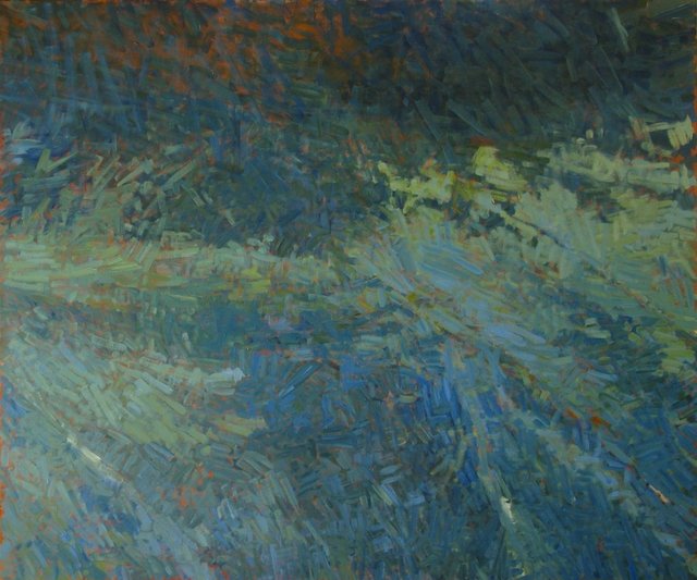 Submerged Trees, Thomas Lakes, 2014, Acrylic on Canvas, 60 x 72 in.