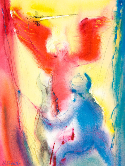 Gott stellt Bileam seinen Engel in den Weg