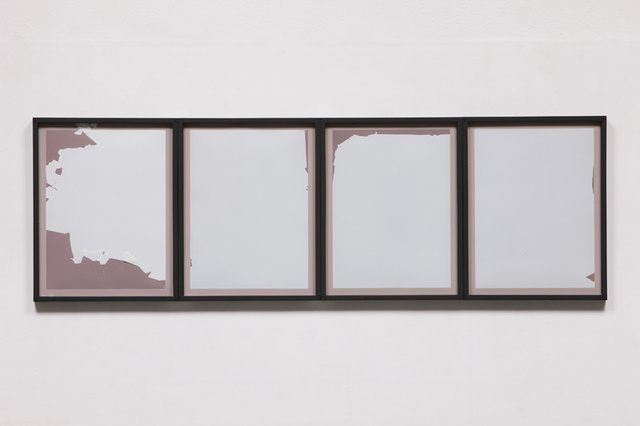 Eclectic Rhetoric, 4 screenprints on photogram, 26.4 x 34 x 2 cm each, overall dimension: 79.2 x 34 x 2 cm