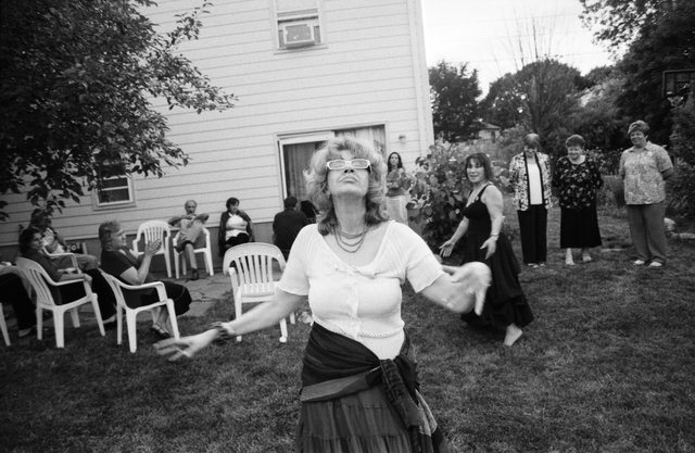 My mother, Carina at my uncle Viktor's house warming party.