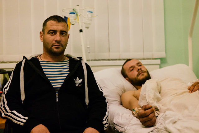 Injured soldiers.