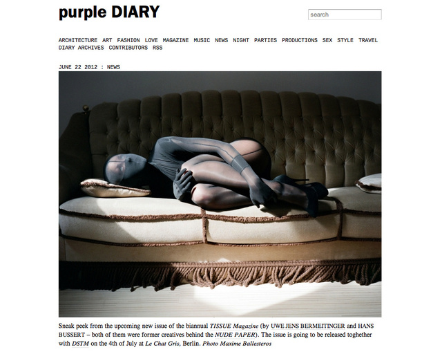 purple DIARY   Sneak peek from the upcoming new issue of the biannual nbsp TISSUE Magazine  by Uwe J