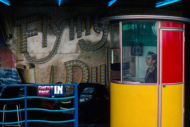 Woman in a Cash Booth (ghost train)