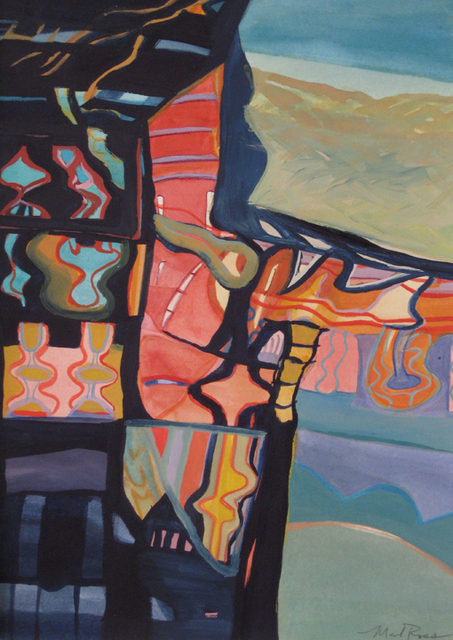 Ocean View, Mixed Media on Paper, 14"x10"