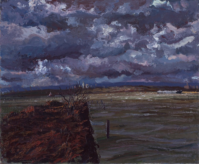 Newark from Pier, Late Autumn 28 x 34