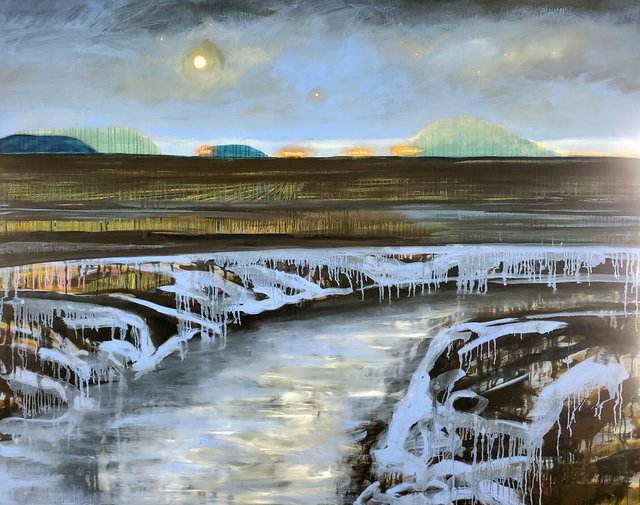 twilight opens the subconscious realm, 48"x60", 2023