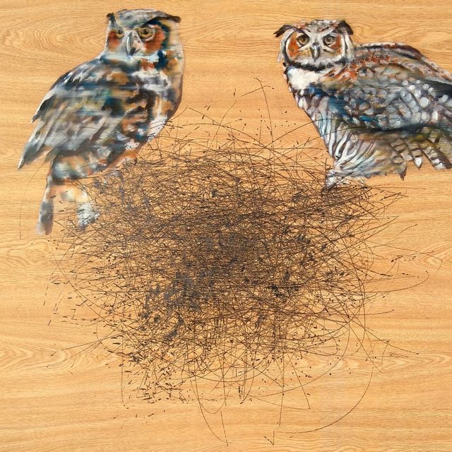 "an open poem of fir" 36"x36" sold