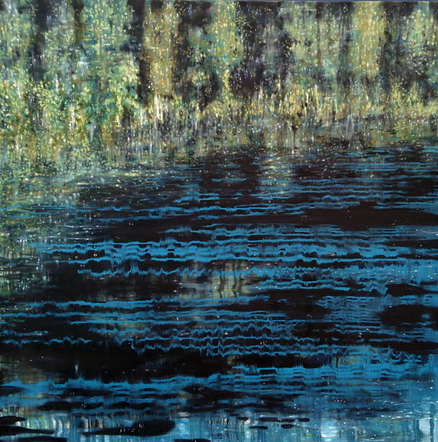 "the symphonic ripples of 9,000 frogs" 48"x48"