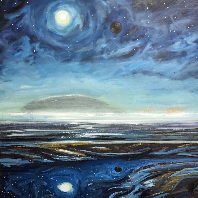 poetry of night 2, 24"x24" sold