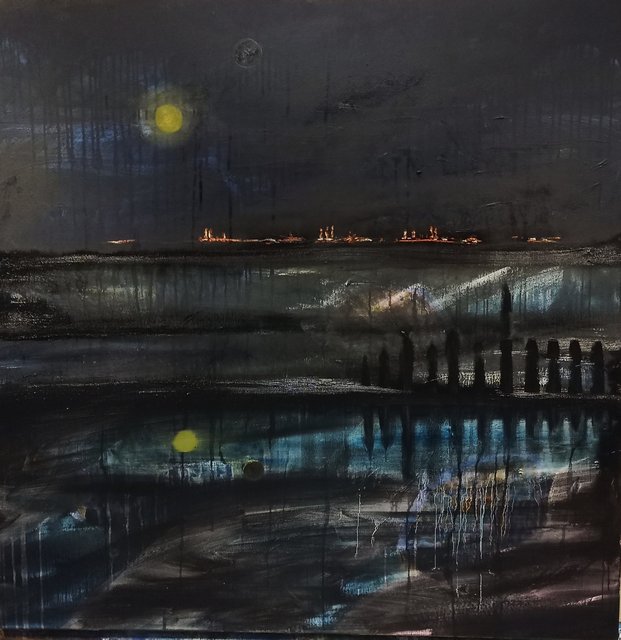 poetry of night 3, 30"x30"
