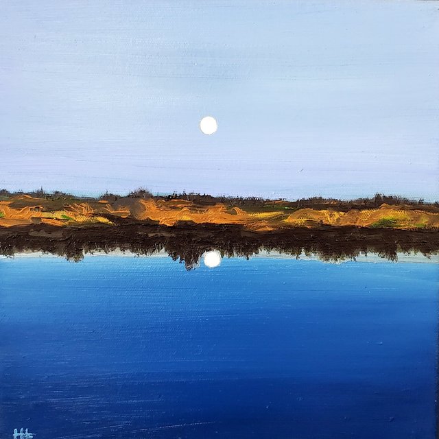 samish moonrise, 10"x10", 2023