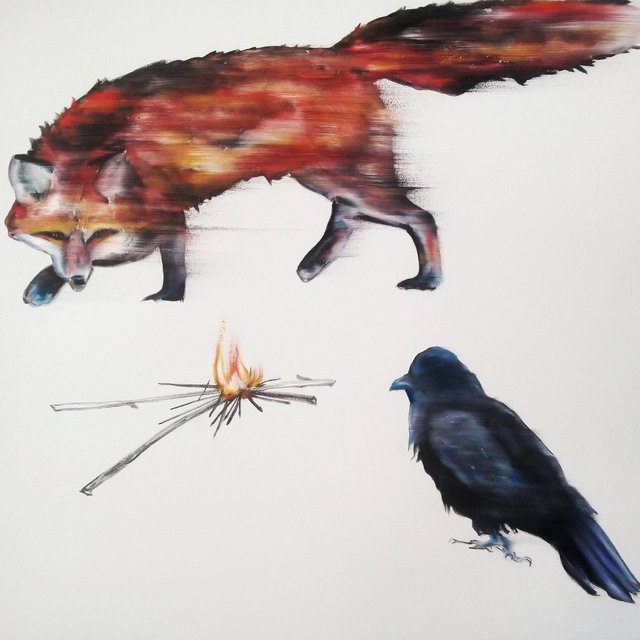 "winter poem" 36"x36" sold