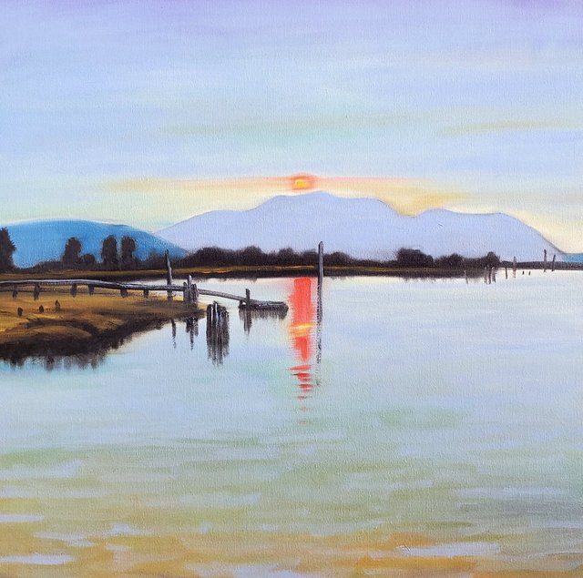 summer setting, 20"x20", 2023