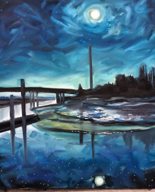 the poetry of night, 24"x16"