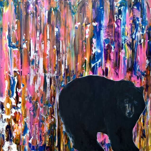 "aura borealis 2" 36"x36" $1600-sold