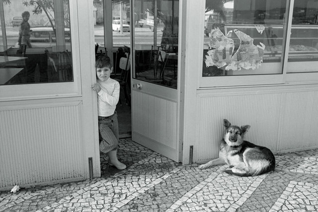 Boy and Dog Lagos Portugal Dec 29, 1981 #1.jpg