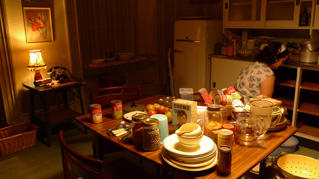 Cleaning kitchen