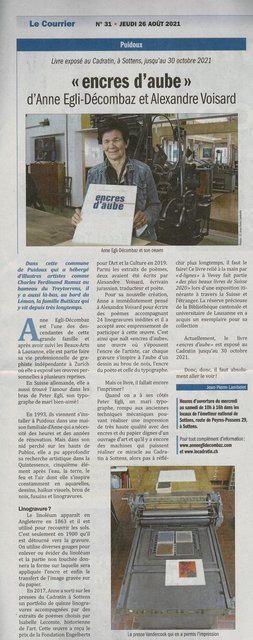Le Courrier, 26.8.2021
