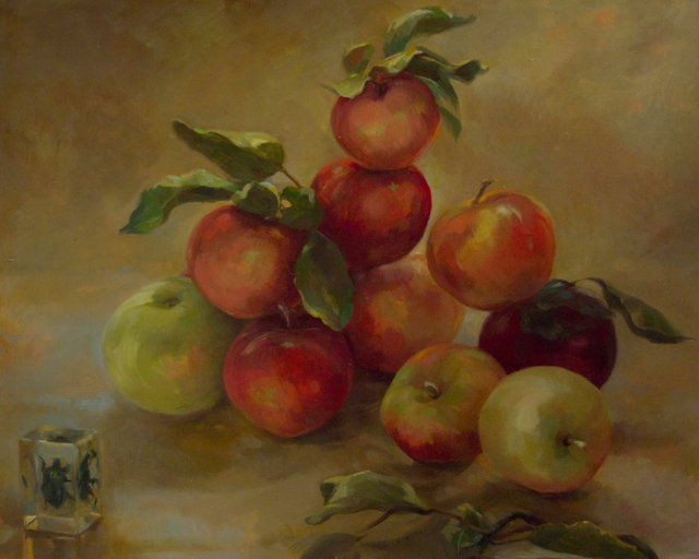 Before the Fall, 18"x12”, oil on paper on panel,
