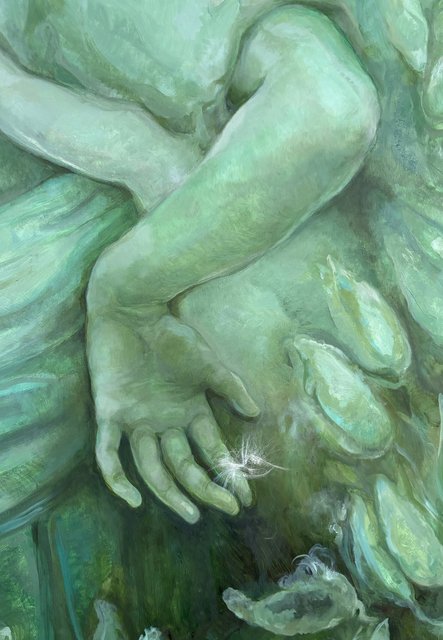Detail: "Big Woman", oil on canvas
