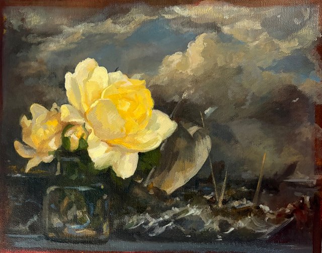 Turner Yellow, oil on linen, 10"x8"
