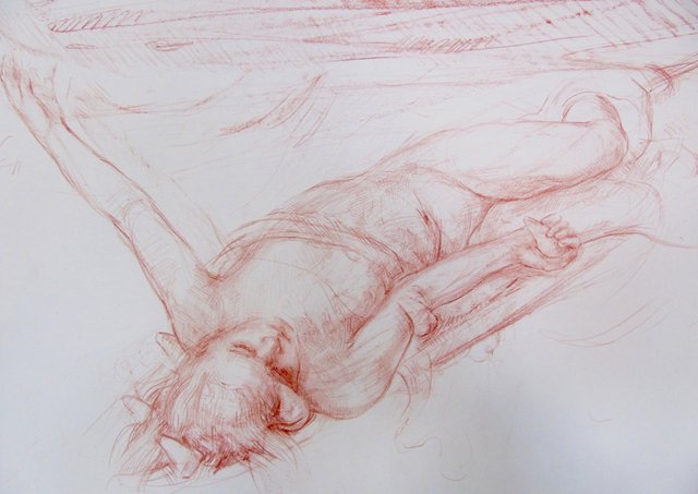 In Bocca alla Balena, 18”x24”, conte on arches