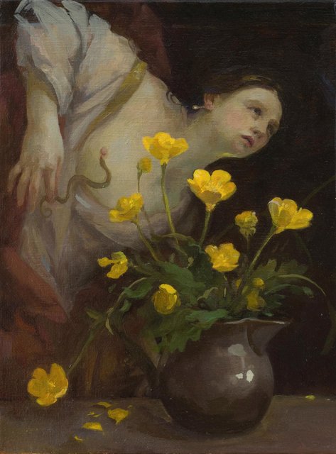 What's Up Buttercup?, oil on canvas , 9"x12"