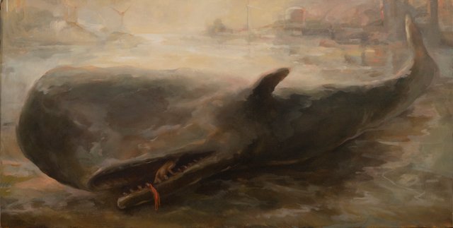 Homecoming, oil on linen, 36"x18"