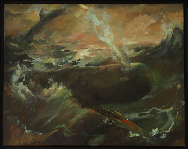 Out, oil on panel, 14"x10"