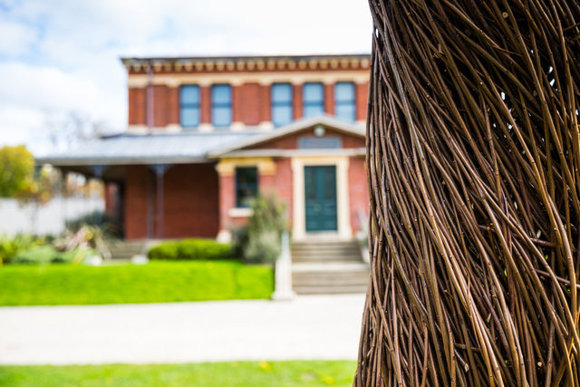 looking through the loop towards the gallery at Kew