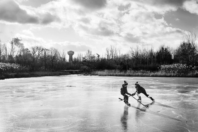 After School Skate on Woodbine Pond