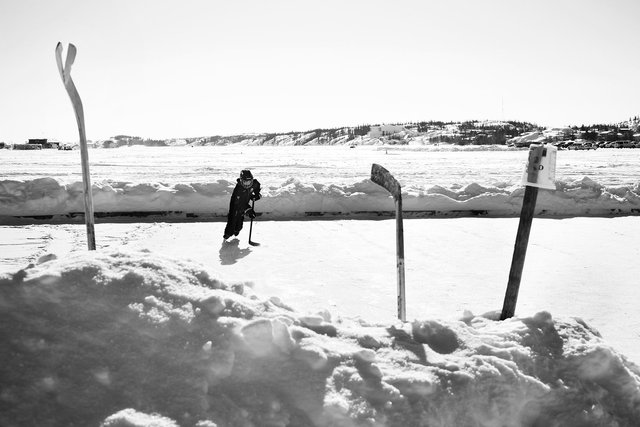 Houseboat Rink on Great Slave Lake