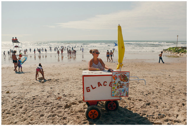 A Women Selling Ice Cream