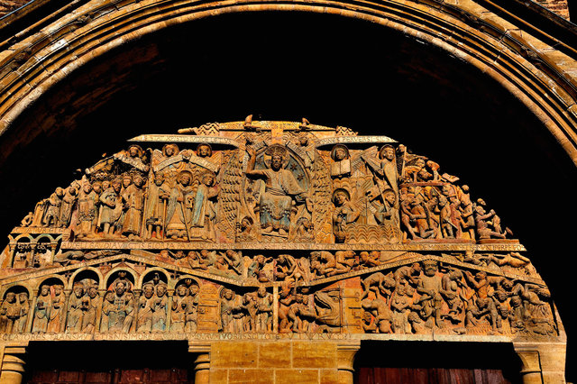 Le tympan de l'abbatiale sainte-Foy de Conques