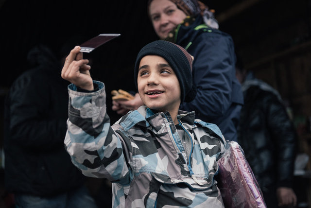 Grande-Synthe refugee camp.