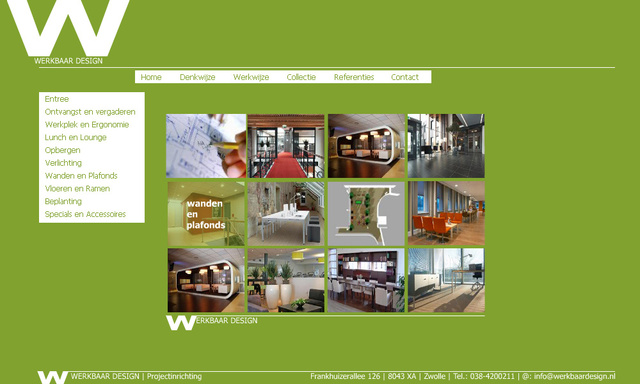 Concept webdesign for Werkbaar Design