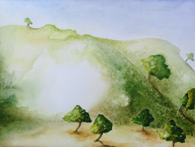 Troodos Hills and Trees by Alison Gracie