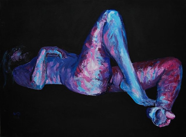 Stella z cyklu Lux in Tenebris 60x80 akryl płótno 2015