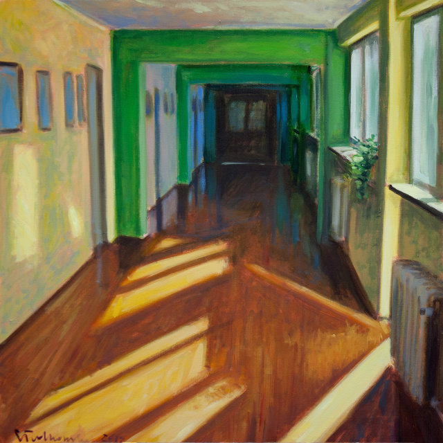 Korytarz, 60x60 olej płótno 2012