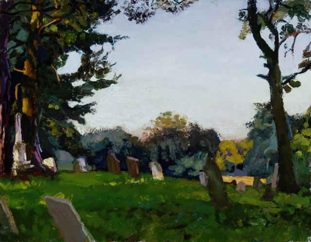 Quaker Cemetery, Ithaca, 22 x 28"