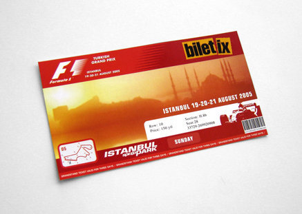Formula1 Turkish Grand Prix - F1 Ticket Design