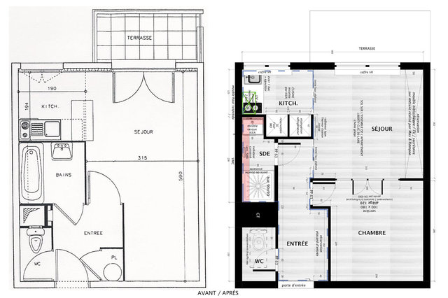 Rénovation / modification d'un studio