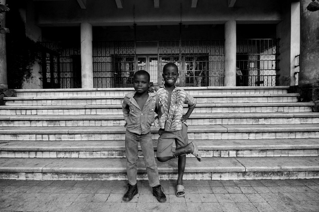 Boys at the 'Alfjiri' Jesuit college in Bukavu
