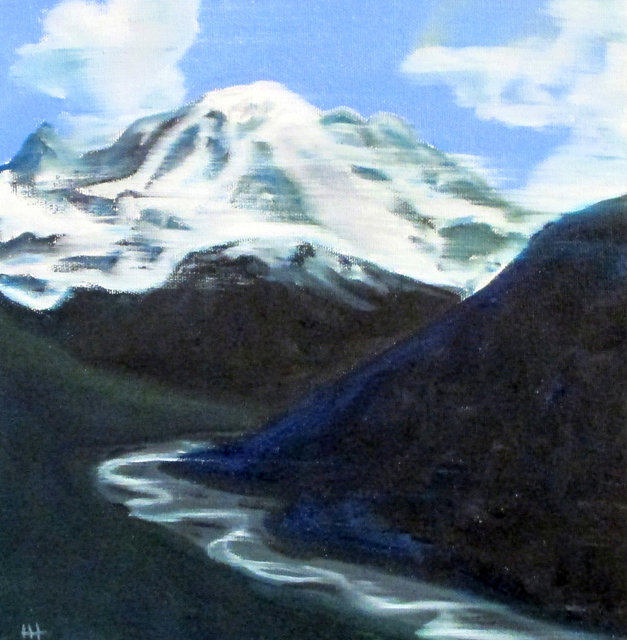 mt. rainier from the east, 12x12-sold