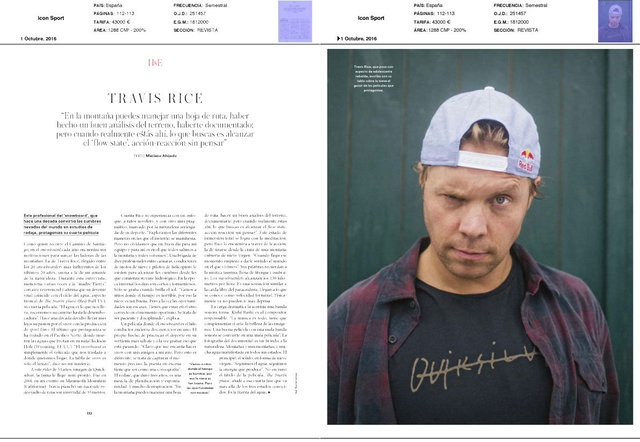 Travis rice for redbull and ICON sport magazine