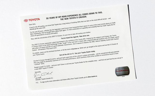 TOYOTA FJ CRUISER LAUNCH DM 4/11