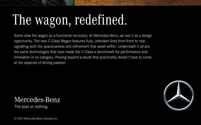 MERCEDES-BENZ C-CLASS WAGON PRINT AD  6/6