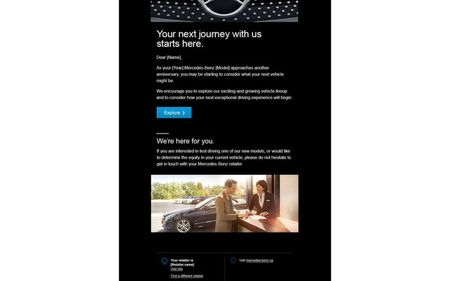 MERCEDES-BENZ REPURCHASE STREAM EMAIL #3  8/15 