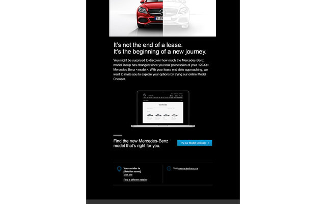 MERCEDES-BENZ REPURCHASE STREAM EMAIL #5  14/15 